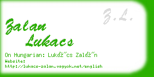 zalan lukacs business card